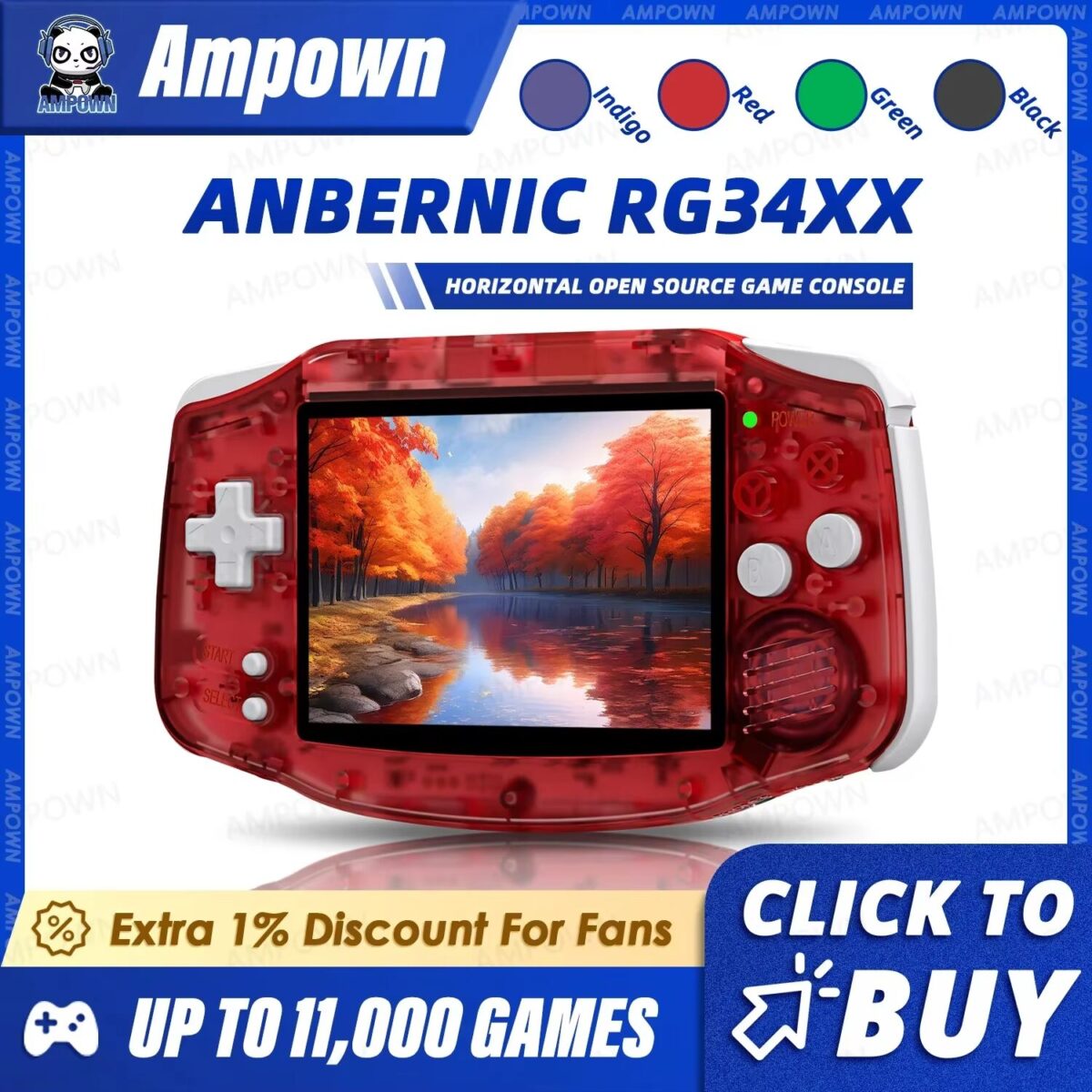 【徹底レビュー】ANBERNIC RG34XX|GBA風中華ゲーム機の操作性・スペック・価格を徹底解剖